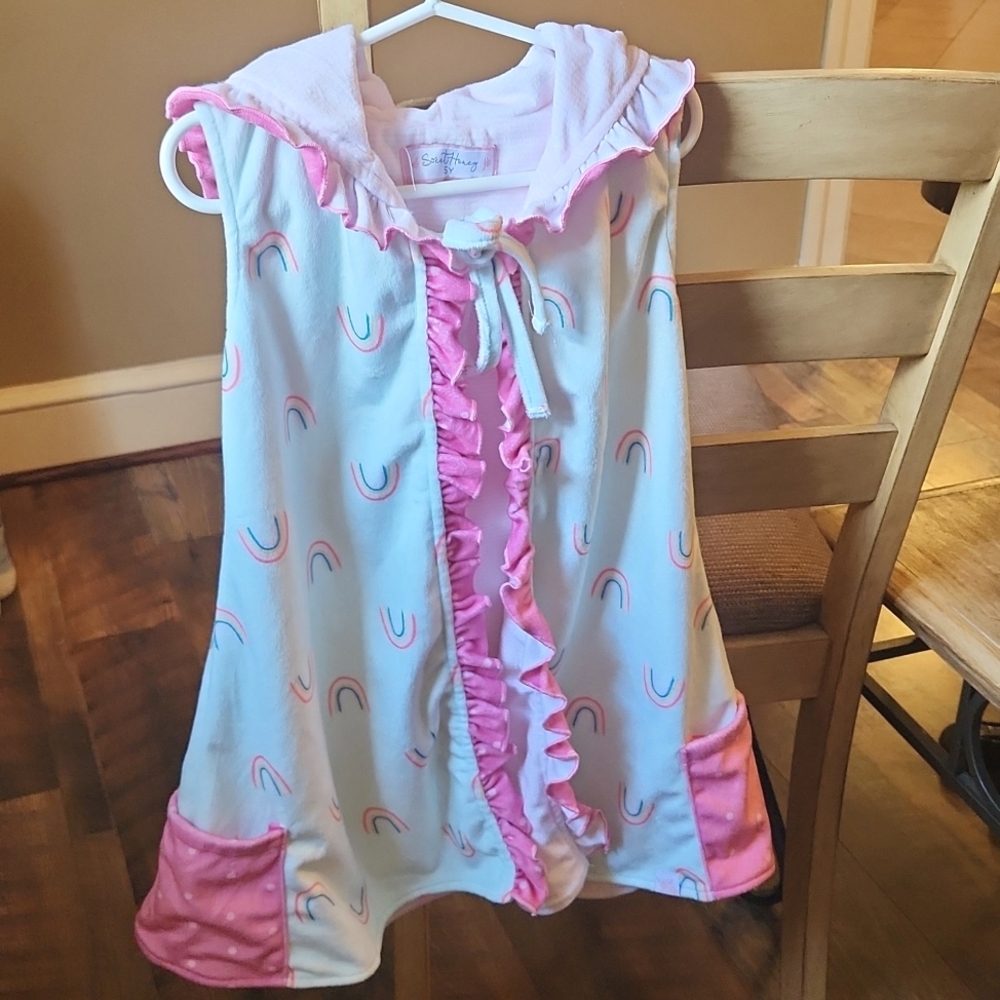 Sweethoney rainbow swim cover-up *EUC size 5y